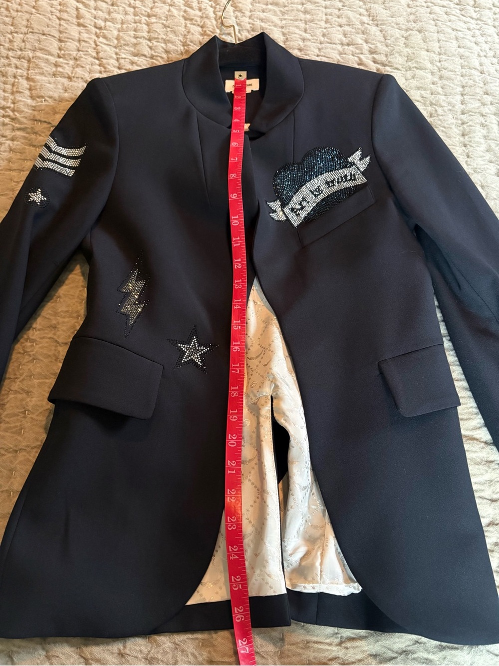 Zadig & Voltaire Very Bis Multistrass Blazer 2 Navy - Picture 8 of 10